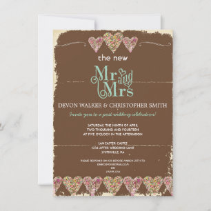 Invitación a la posboda del tablero de caracoles d