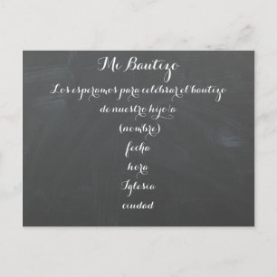 Invitación a la postal de Mi Bautizo