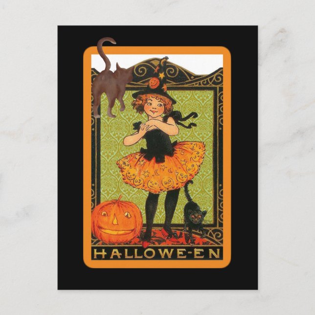 Invitación a la postal de una niña negra (Anverso)