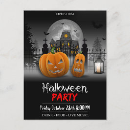 Invitación a la postales de la fiesta de Halloween