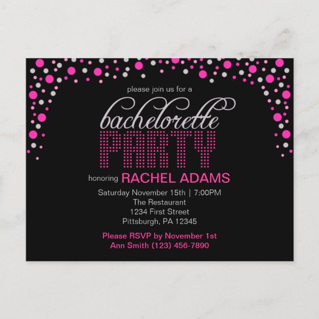Invitación a la postales de la fiesta de la bachil (Anverso)