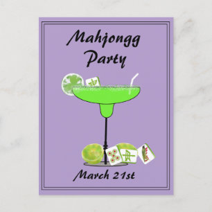 Invitación a la postales de Mahjong Fiesta