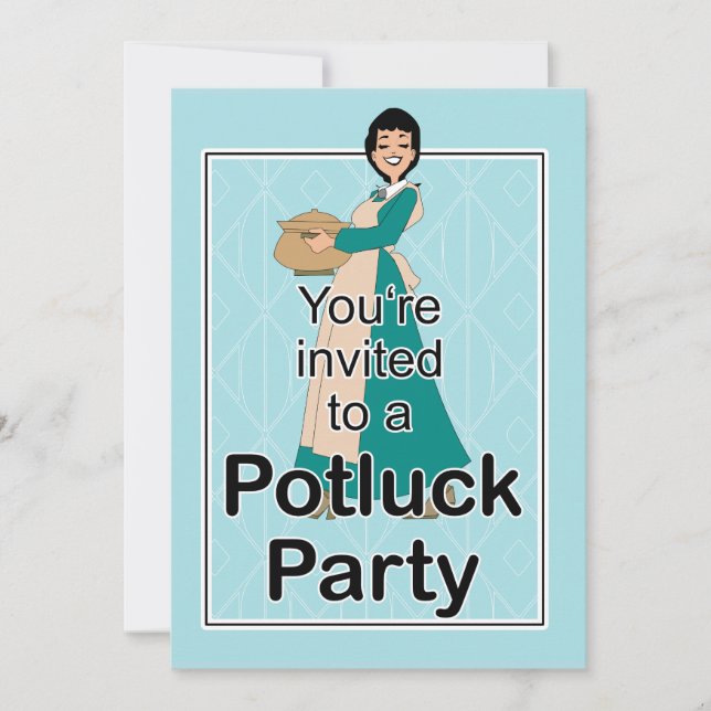 Invitación a la Potluck ilustrada (Anverso)