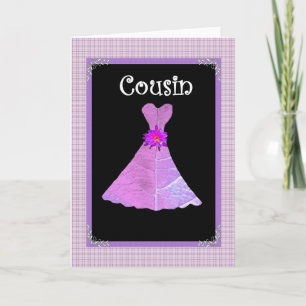 Invitación a la prima - Vestido rosa