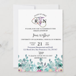 Invitación a la primavera floral de la escuela de 