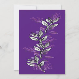 Invitación a la primavera morada y plateada