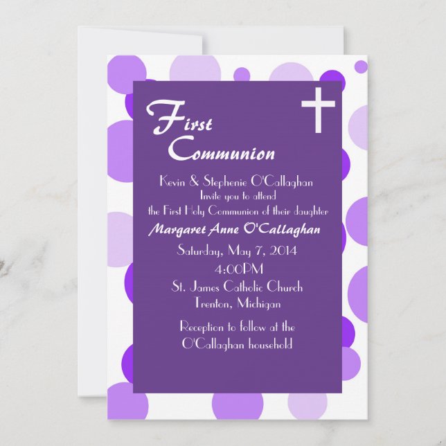 Invitación a la Primera Comisión - Chica (Anverso)