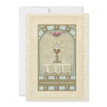 Invitación a la Primera Comunión Católica