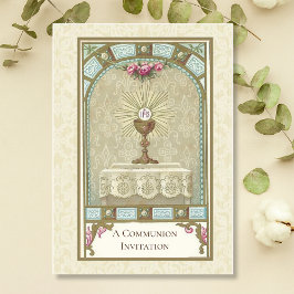 Invitación a la Primera Comunión Católica