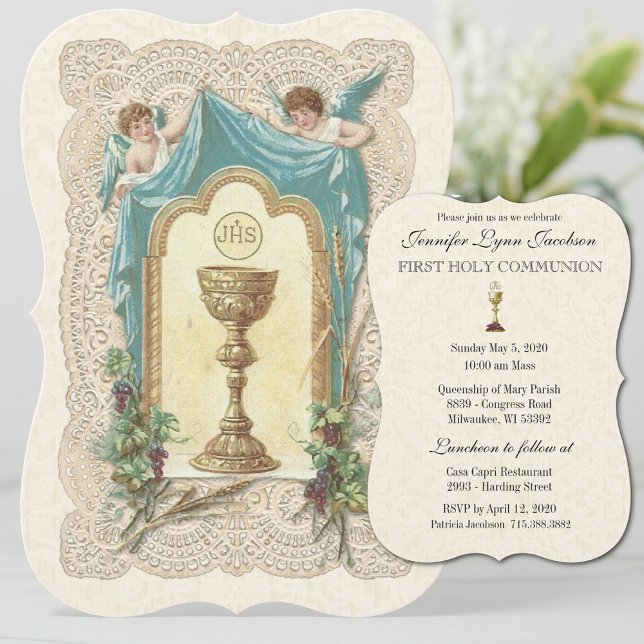 Invitación a la Primera Comunión Católica (Subido por el creador)