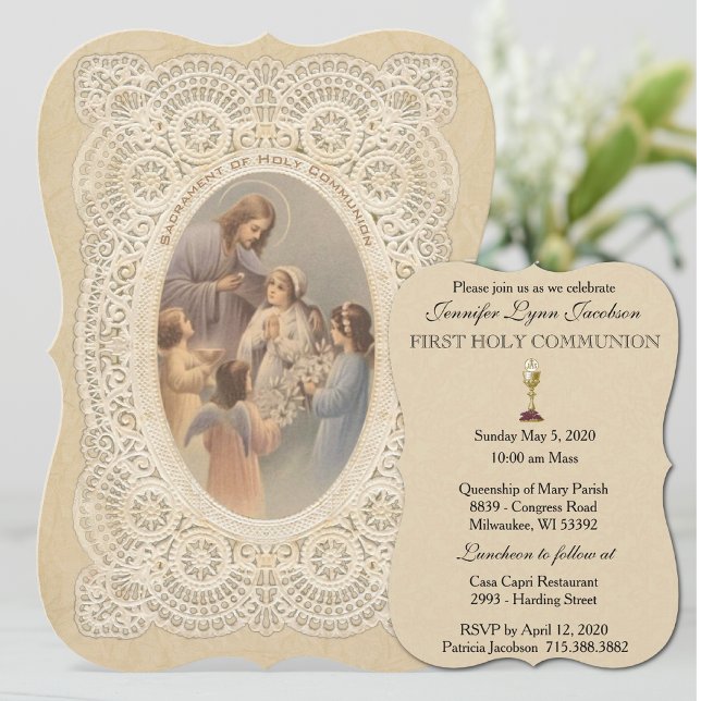 Invitación a la Primera Comunión Católica (Subido por el creador)