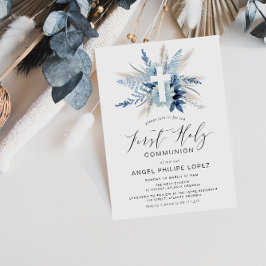 invitación a la primera comunión de la cruz floral