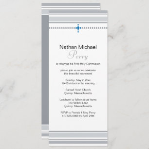 Invitación a la Primera Comunión de la Cruz Gris y