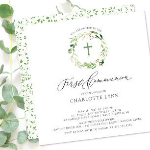 Invitación a la Primera Comunión de la Hoja Botáni
