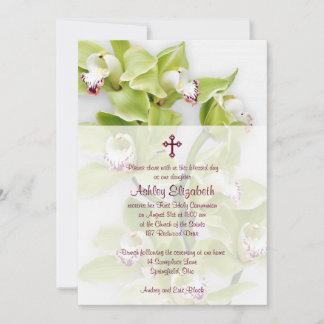 Invitación a la Primera Comunión de la Orquídea Ve