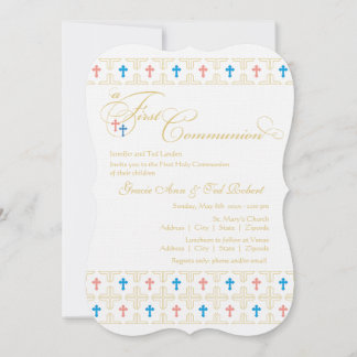 Invitación a la Primera Comunión de Twin Boy y Chi