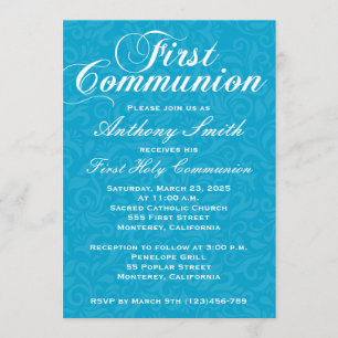 Invitación a la primera comunión del niño Damasco