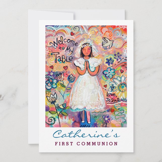 Invitación a la Primera Comunión para el Personali (Anverso)