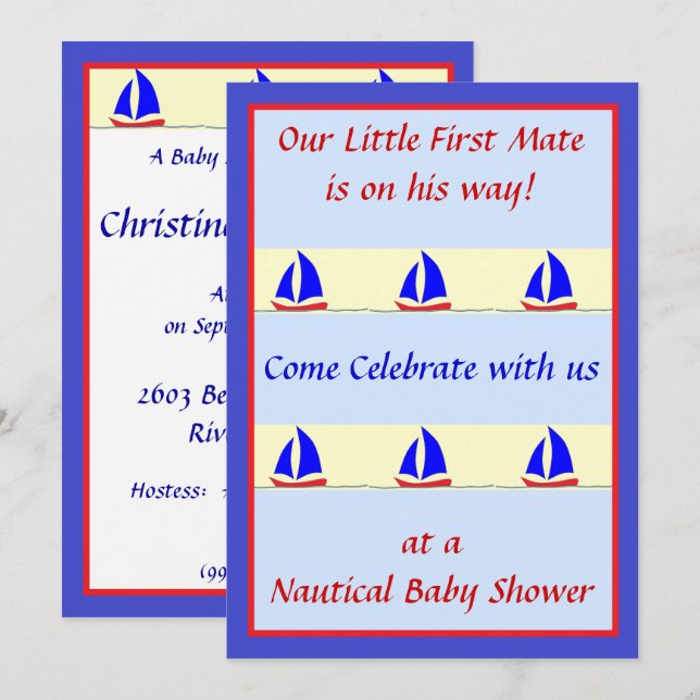 Invitación a la primera ducha de mate (Anverso / Reverso)