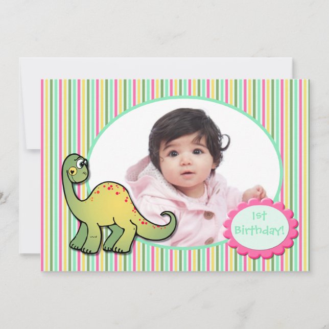 Invitación a la primera fiesta de cumpleaños de lo (Anverso)