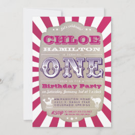 Invitación a la primera fiesta de cumpleaños del C