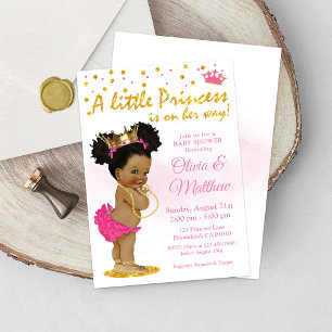 Invitación a la Princesa Baby Shower, pequeña prin