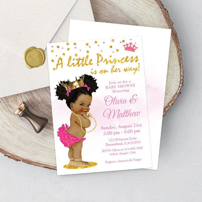 Invitación a la Princesa Baby Shower, pequeña prin (Subido por el creador)