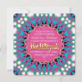 Invitación a la princesa Bat Mitzvah de Hip Groovy