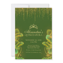 Invitación a la princesa de rana Quinceanera