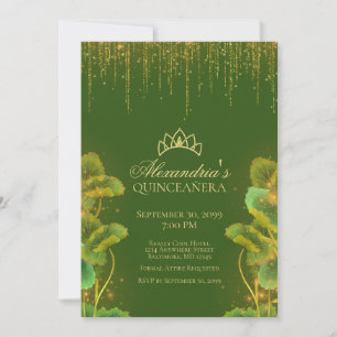 Invitación a la princesa de rana Quinceanera