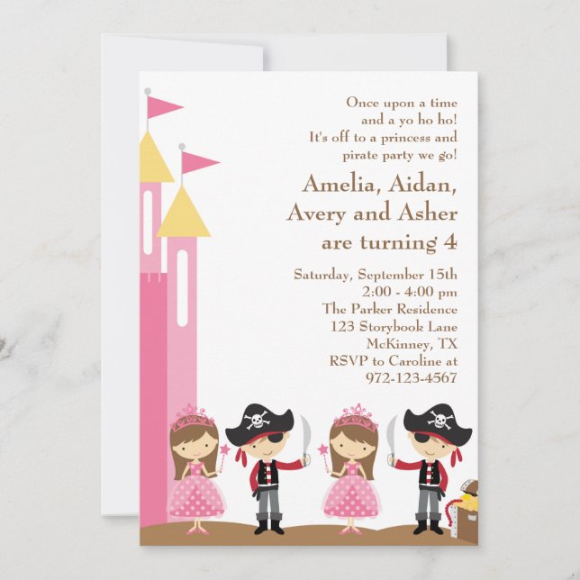 Invitación a la Princesa y al Pirata (Anverso)