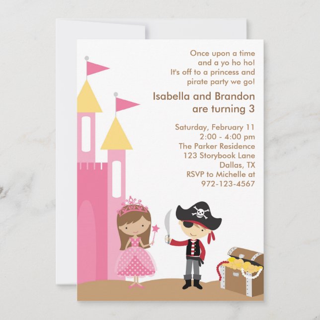 Invitación a la Princesa y al Pirata (Anverso)