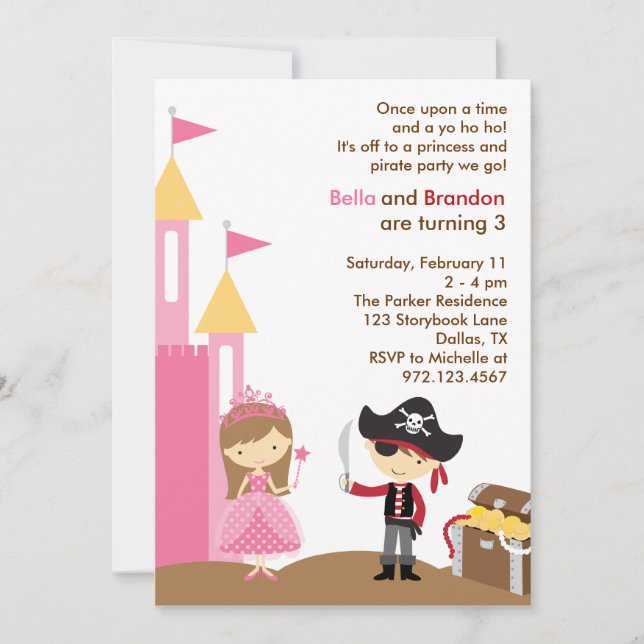 Invitación a la Princesa y al Pirata (Anverso)