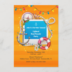 Invitación a la procesión de barcos de Navidad náu