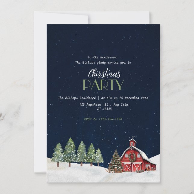 Invitación a la prohibición de los Navidades blanc (Anverso)