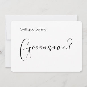 Invitación a la propuesta de Groomsman con escritu