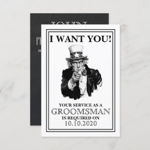 Invitación a la propuesta de Groomsman o Mejor Hom