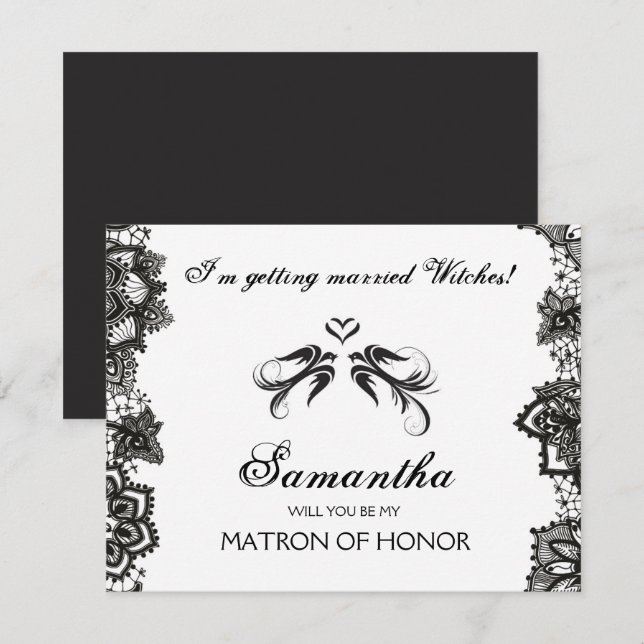 Invitación a la propuesta de la dama de honor de H (Anverso / Reverso)