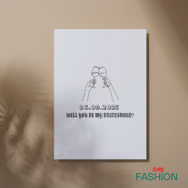 Invitación a la propuesta de la dama de honor Mini