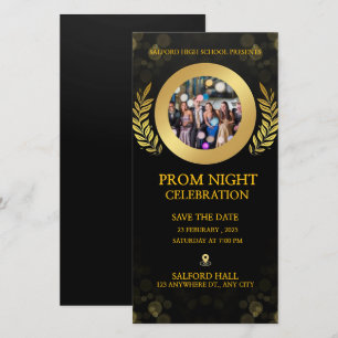 Invitación a la propuesta de oro blanco y negro