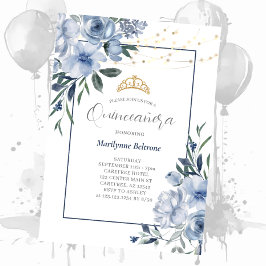 Invitación a la Quinceañera Azul Dusty