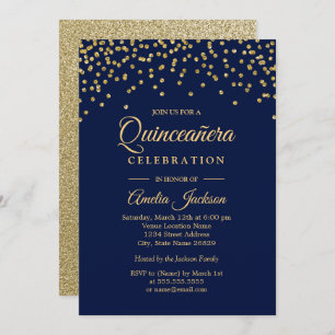 Invitación a la Quinceanera Confetti