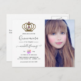 Invitación a la Quinceañera de la Elegancia de Oro