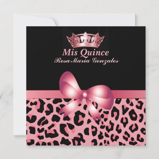 Invitación a la quinceañera de la impresión y la c (Anverso)