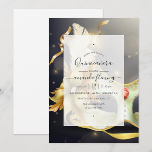 Invitación a la quinceañera de mascarada