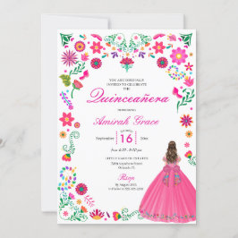 Invitación a la Quinceañera del Bordado Mexicano O