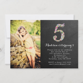 Invitación a la quinta fiesta de cumpleaños de los