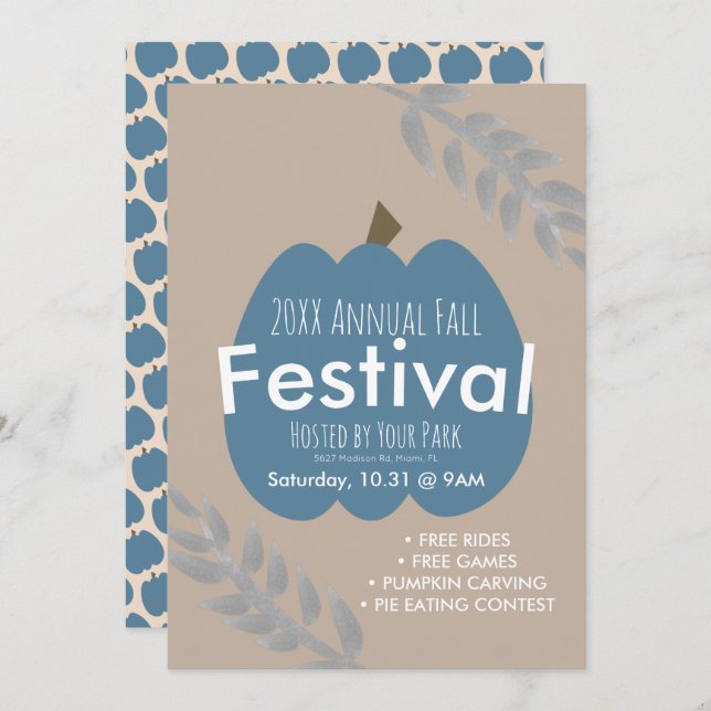 Invitación a la Rama de Calabaza del Festival Anua (Anverso / Reverso)