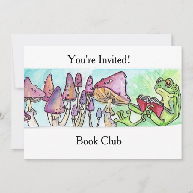 Invitación a la rana del libro de cuentos (Anverso)