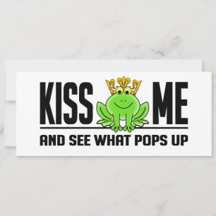 Invitación a la rana KISS ME, personalizable